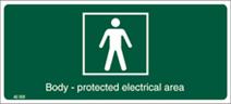 Body Protected Electrical Area sign